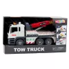 LEAN TOYS Samochód Budowlany z Regulowanym Dźwigiem Światłami i Dźwiękami Biały