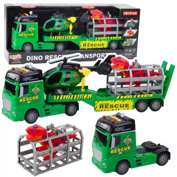 LEAN TOYS Rescue Kit Truck Helicopter Car Dinosaur Lights Sounds