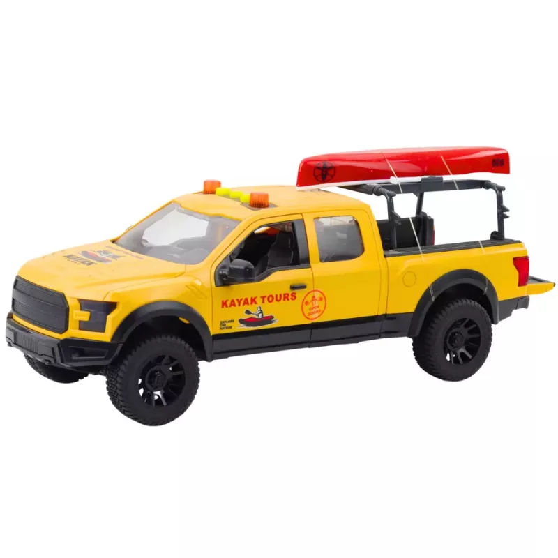 LEAN TOYS Off-road Vehicle Kayak Transport Lights Sounds Yellow