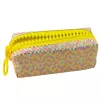 LEAN School Pencil Case Organizer Mermaid Scales Pattern Large Colorful Zipper 21x8cm