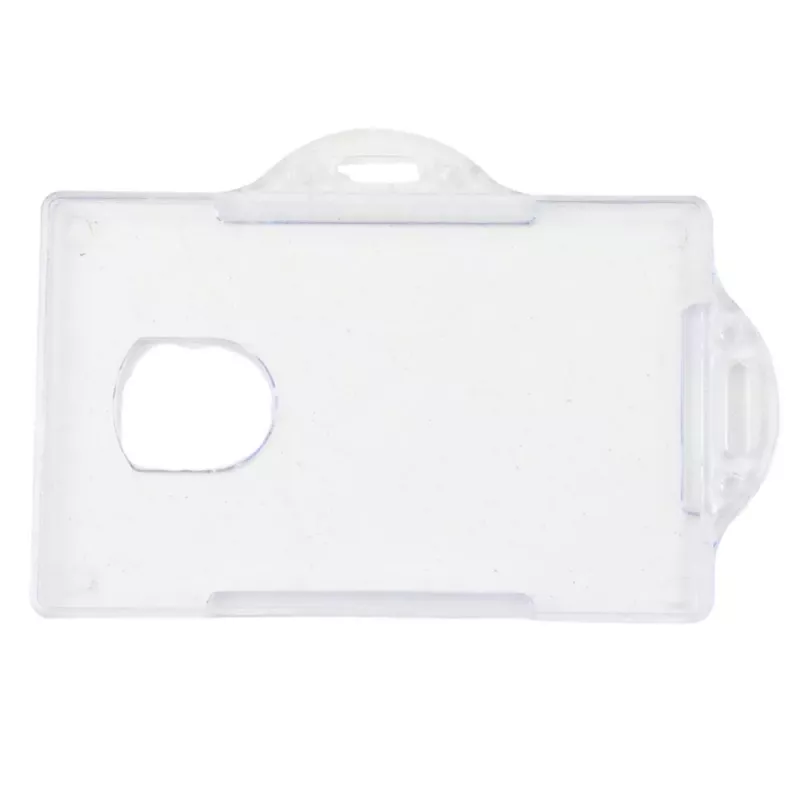 LEAN Poziomy etui na karty ID, twardy plastik, przezroczysty, 10 szt.