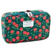 LEAN Pencil Case School Organizer Cosmetic Bag Pocket Cherries Green 22.5cm