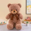 LEAN TOYS Pluszowa Maskotka Przytulanka Miś Z Kokardą W Groszki 45cm