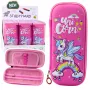 LEAN Pink Unicorn Stiffened School Pencil Case 22.5x10 cm