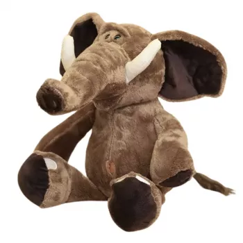 LEAN TOYS Pluszowa Maskotka Przytulanka Słoń z Dużymi Uszami Brązowy 22cm