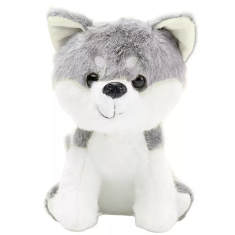LEAN TOYS Pluszowa Maskotka Przytulanka Wilk Biały Szary 20cm