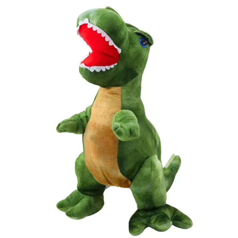 LEAN TOYS Pluszowy Dinozaur Przytulanka z Teksturowaną Skórą Zielony 45cm