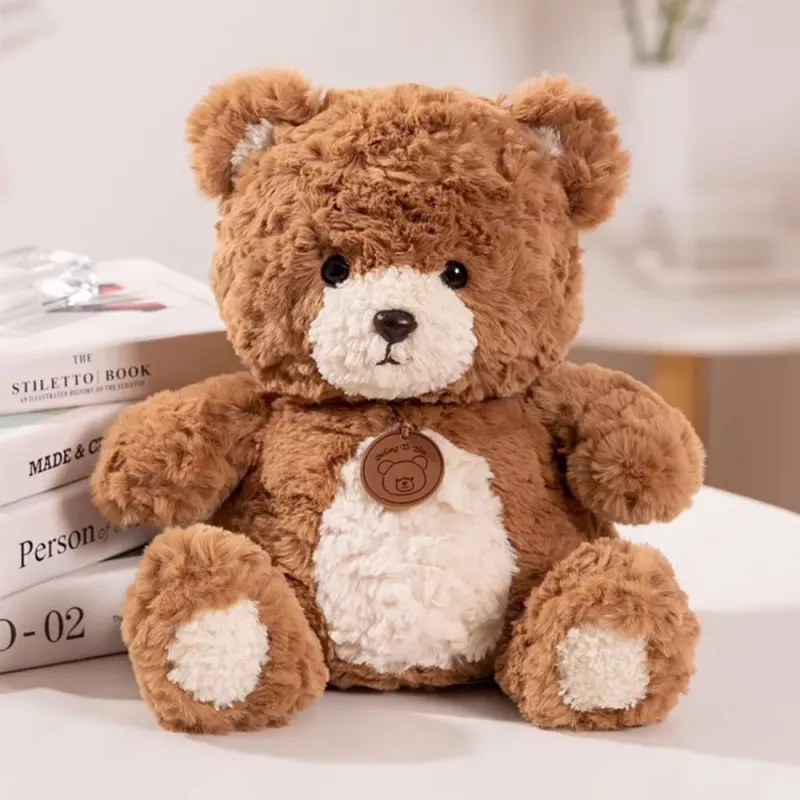 LEAN TOYS Pluszowa Maskotka Przytulanka Miś z Medalionem Brązowy 25cm