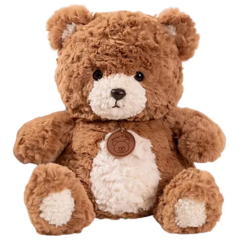 LEAN TOYS Pluszowa Maskotka Przytulanka Miś z Medalionem Brązowy 25cm