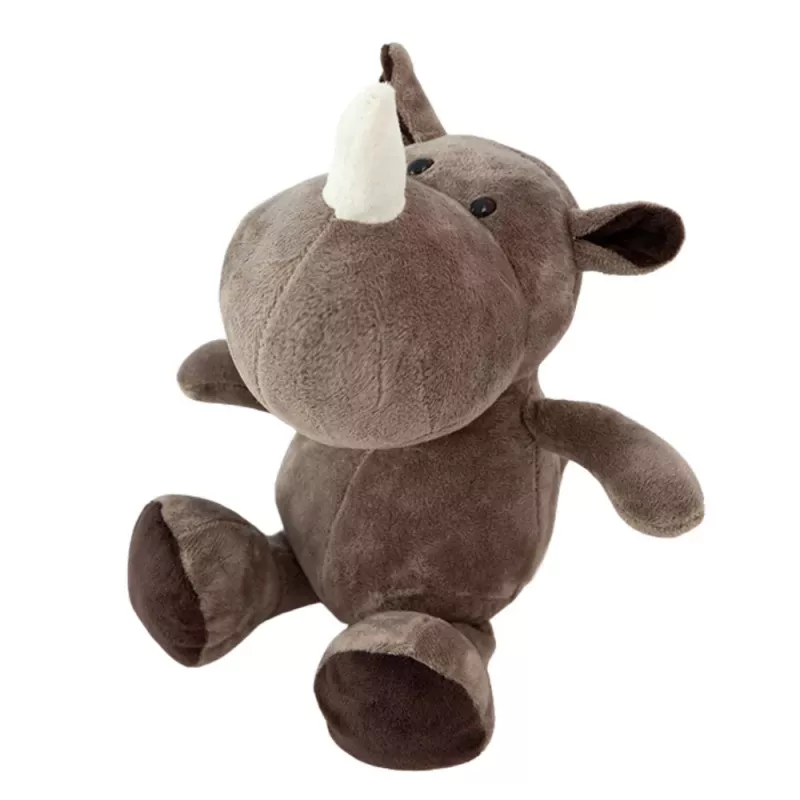 LEAN TOYS Pluszowa Maskotka Przytulanka Nosorożec Brązowy 25cm