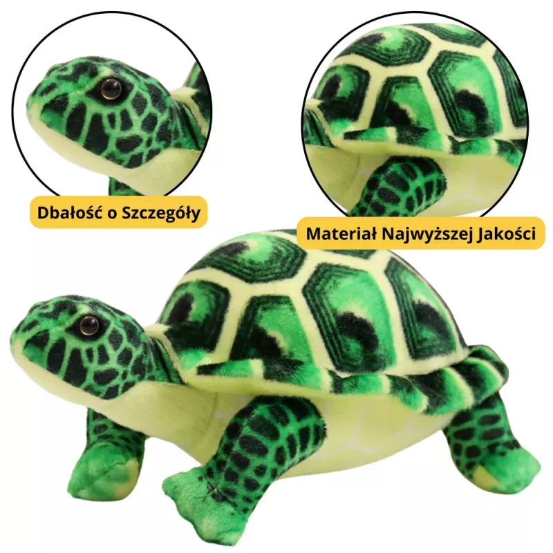 LEAN TOYS Pluszowy Żółw Mascot Przytulanka Zielona 25cm