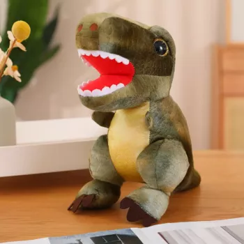 LEAN TOYS Pluszowy Dinozaur Przytulanka z Teksturowaną Skórą Zielony 32cm