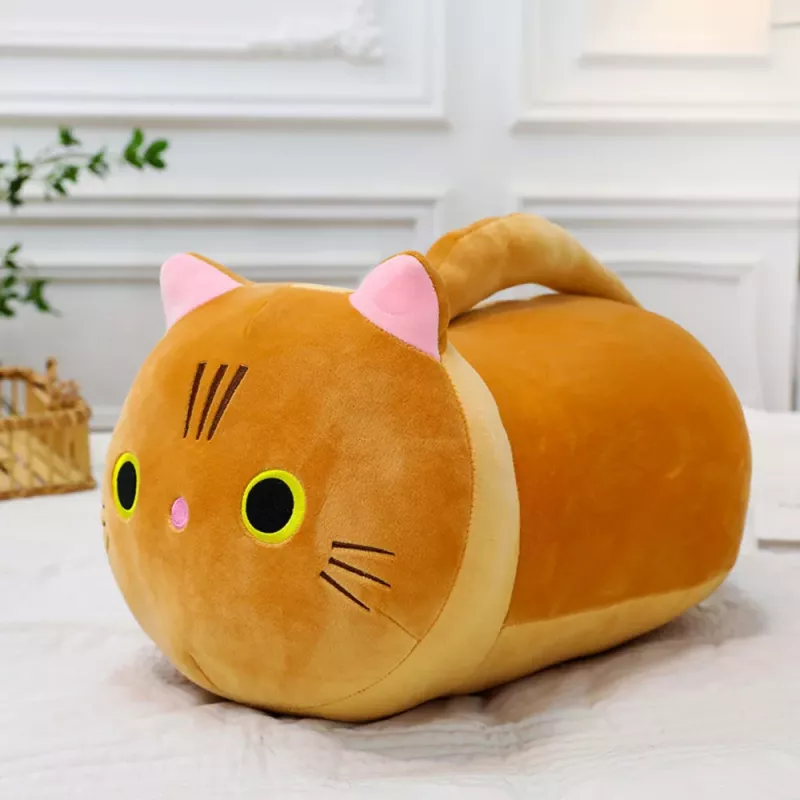 LEAN TOYS Pluszowa Maskotka Przytulanka Kot z Długim Ogonem Rudy 40cm