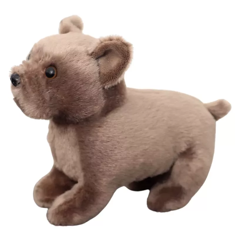 LEAN TOYS Pluszowa Maskotka Przytulanka Mały Pies Brązowy 19cm