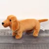 LEAN TOYS Pluszowa Maskotka Przytulanka Pies Jamnik Jasny Brąz 25cm