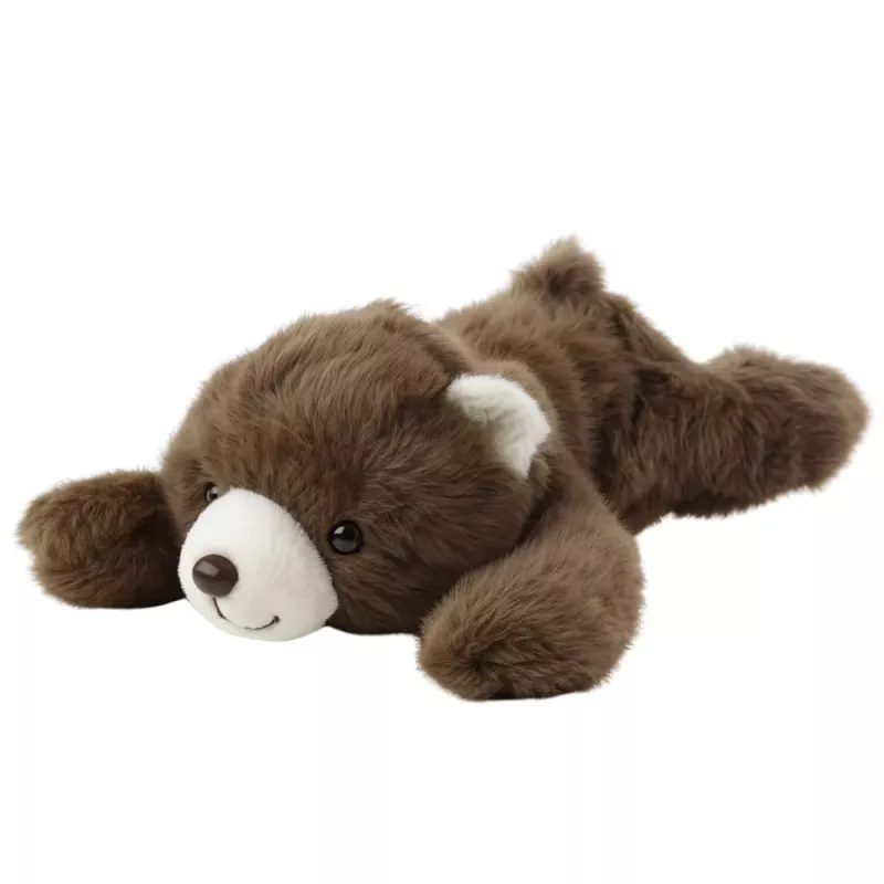 LEAN TOYS Pluszowa Zabawka Przytulanka Leżący Brązowy Miś 30cm
