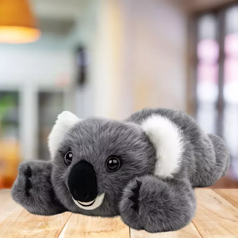 LEAN TOYS Pluszowy Miś Koala Leżący Szary 30cm