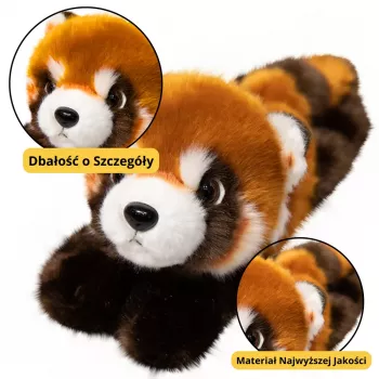 LEAN TOYS Pluszowa maskotka pandy czerwonej brelok karabińczyk 13cm