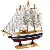 LEAN TOYS Kolekcjonerski Model Ozdobny Żaglowca Czarno-Biały 21x21cm