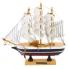 LEAN TOYS Kolekcjonerski Model Ozdobny Żaglowca Czarno-Biały 21x21cm