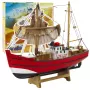 LEAN TOYS Kolekcjonerski Model Dekoracyjny Łodzi Rybackiej Czerwony 30x26cm