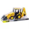 LEAN TOYS Koparka budowlana z napędem, ruchome dwa łyżki, żółta