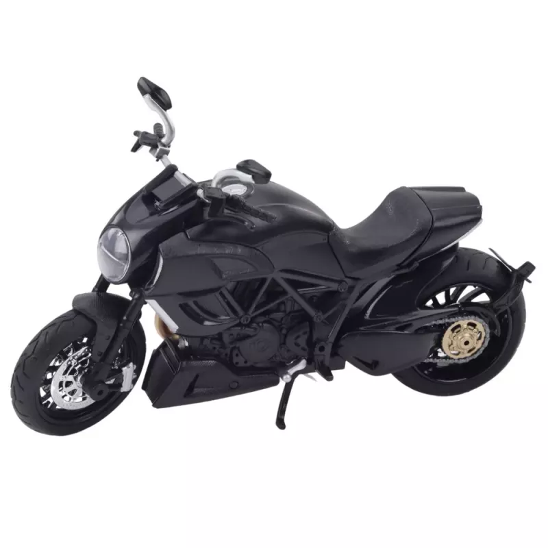 LEAN TOYS Sports Motorcycle Metal Lights Sounds Gold Elements Black 1:12