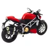 LEAN TOYS Sportowy Motocykl Metal Światła Dźwięki Srebrne Elementy Czerwony 1:12