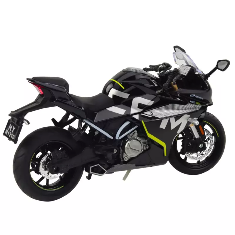 LEAN TOYS Sports Motorcycle Metal Lights Sounds Black 250 SR 1:12