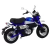 LEAN TOYS Motorcycle Retro Classic Metal Lights Blue 1:12