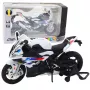 LEAN TOYS Sports Motorcycle Metal Lights Sounds White S1000 1:12