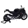 LEAN TOYS Sports Motorcycle Metal Lights Sounds Black S1000 1:12
