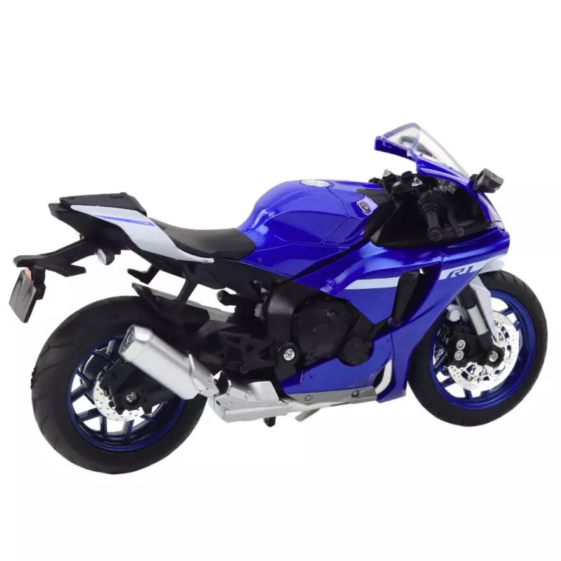 LEAN TOYS Sports Motorcycle Metal Lights Sounds Navy Blue R1 1:12