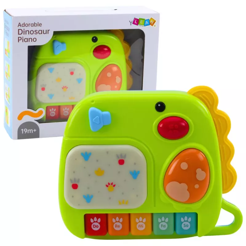LEAN TOYS Interaktywne Pianino dla Maluchów Dinozaur Zielony