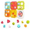 LEAN TOYS Kostka Edukacyjna Sorter Cyfry Wzory Zegar Kolorowa