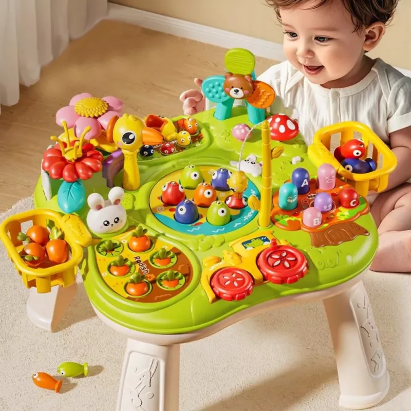 LEAN TOYS Multifunctional Board Interactive Table For Toddlers Skill Games