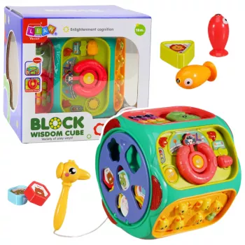 LEAN TOYS Kostka Edukacyjna Interaktywna Wielofunkcyjna 8w1