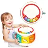 LEAN TOYS Duży interaktywny bęben edukacyjny dla maluchów, kolorowy