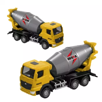 Huina 1:80 Odlewana Metalowa Betoniarka Model Kolekcjonerski - Żółty