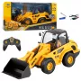 Huina 1:24 RC Koparko-ładowarka Spychacz - 9-kanałowy 2.4GHz Zdalnie Sterowany Pojazd Budowlany z Oświetleniem LED i Dźwiękami