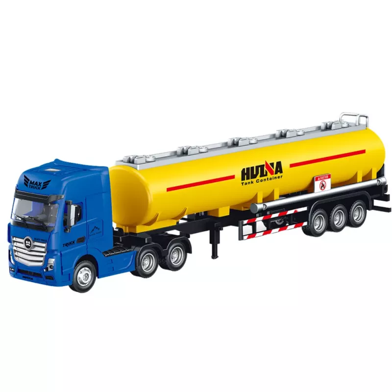 HUINA Cysterna Metalowa Ruchome Części Żółty 1:50