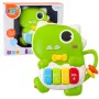 LEAN TOYS Mini Pianino dla Maluchów Dinozaur Zielony Światła i Dźwięki