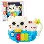 LEAN TOYS Mini Piano dla Maluchów Kotek Niebieski Światła Dźwięki