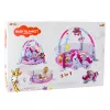 LEAN TOYS Mata do zabawy dla niemowląt Basen z piłkami 3w1 Jednorożec Różowy