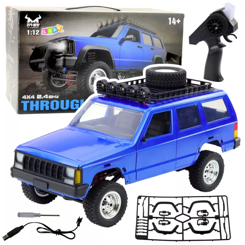 LEAN TOYS MN78 Zdalnie Sterowany Pojazd Terenowy RC 4x4 Niebieski 1:12