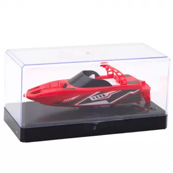 LEAN TOYS Zdalnie Sterowana Łódź Motorowa RC Biało-Czerwona 15cm