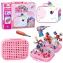 LEAN TOYS DIY Zestaw Klocków Konstrukcyjnych z Wiertarką Jednorożec
