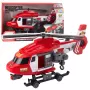 LEAN TOYS Rescue Helicopter with Hook, Stretcher, Lights & Sounds, Red, 1:16 Scale