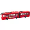 LEAN TOYS Przegubowy Autobus z Otwieranymi Drzwiami, Światłem i Dźwiękiem - Czerwony 1:16
