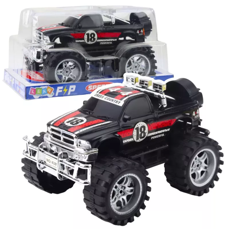 LEAN TOYS Pojazd terenowy z napędem na tylne koła, czerwono-czarny
